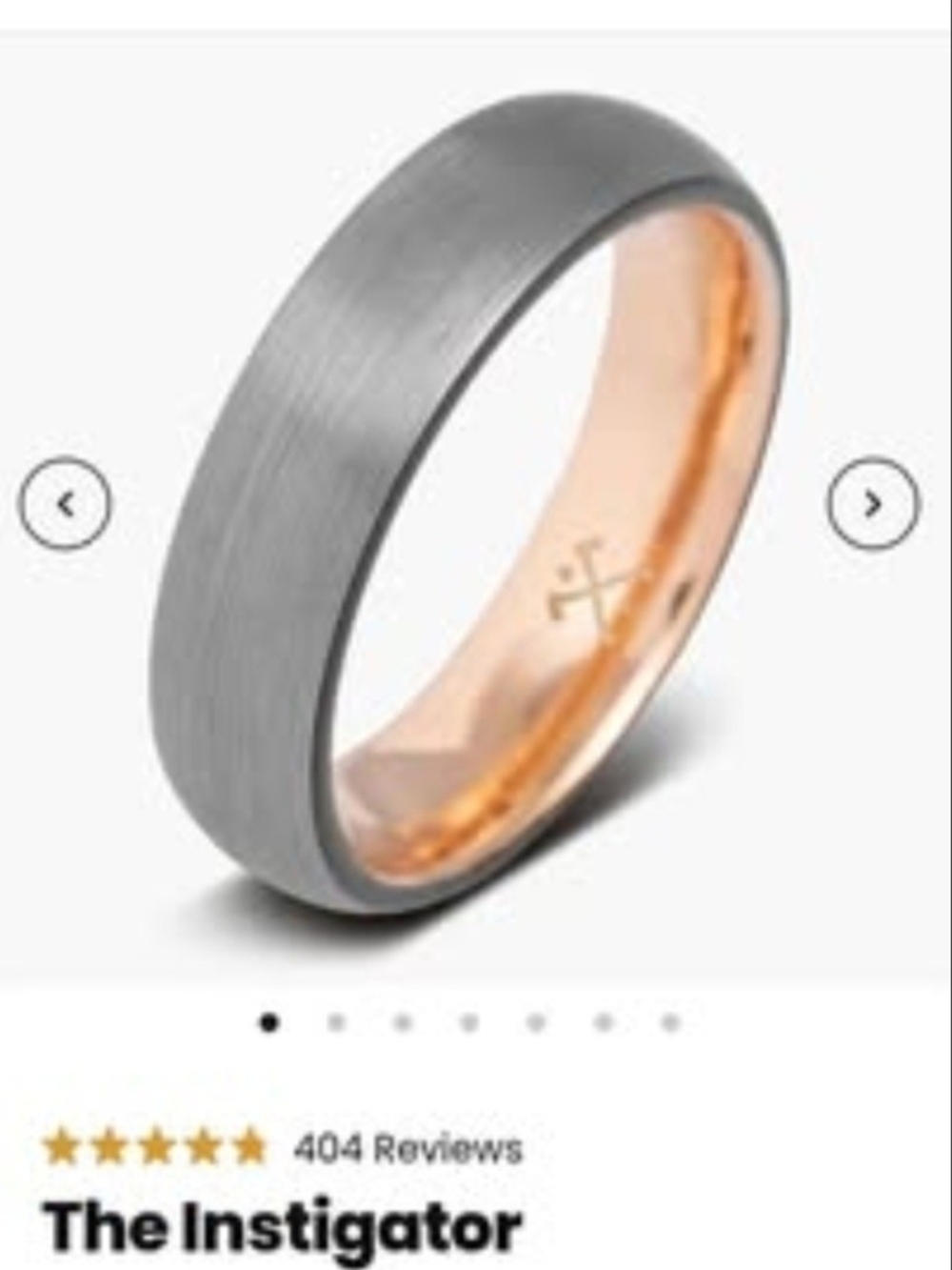 Manly Bands - The Instigator, Men's Wedding Band, Size 11